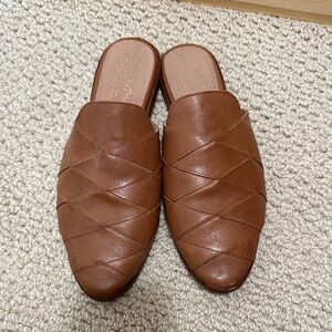 Seychelles Gretta Brown Leather Slip-On Mules